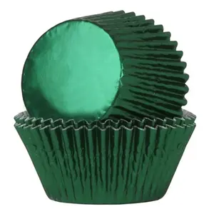 House of Marie Cupcake Vormpjes Folie Groen 24 stuks - Glutenvrij