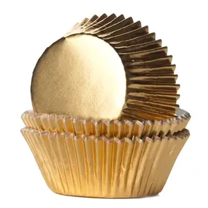 House of Marie Cupcake Vormpjes Folie Goud 24 stuks - Glutenvrij