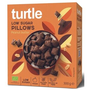 Turtle Pindakaas Cereal Kussentjes Biologisch 300 gram - Glutenvrij Turtle Pindakaas Cereal Kussentjes Biologisch 300 gram - Glutenvrij