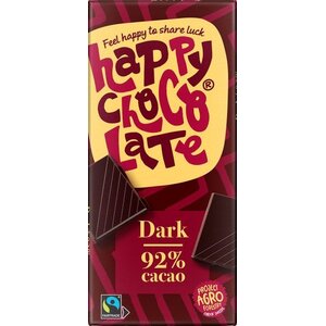 Happy Chocolate Pure chocolade 92% - Glutenvrij
