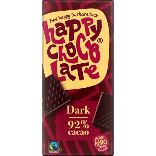 Happy Chocolate Pure chocolade 92% - Glutenvrij