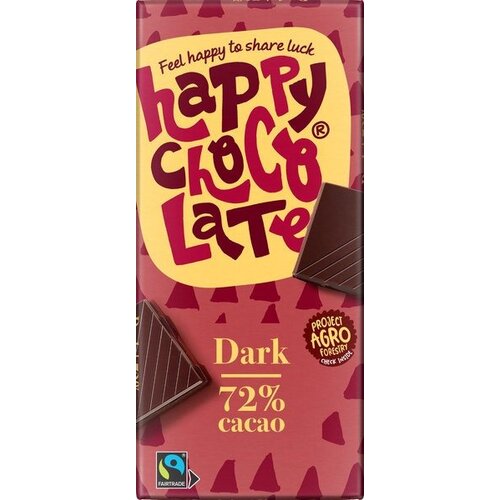 Happy Chocolate Pure chocolade 72% - Glutenvrij Happy Chocolate Pure chocolade 72% - Glutenvrij