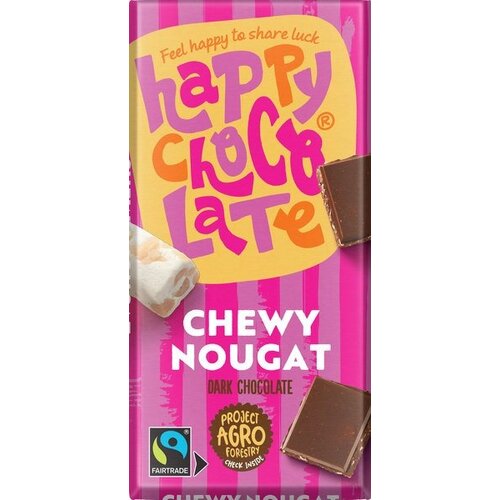 Happy Chocolate Pure chocolade 72% nougat - Glutenvrij