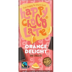 Happy Chocolate Pure chocolade 72% sinaasappel - Glutenvrij