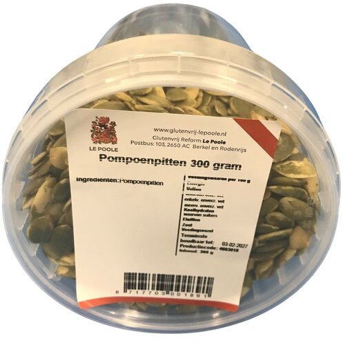 Pompoenpitten 300 gram - Glutenvrij Pompoenpitten 300 gram - Glutenvrij