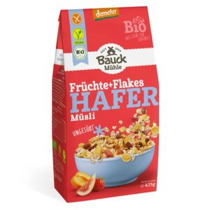 Bauck Mühle Havermuesli Fruit en Vlokken - Glutenvrij Bauck Mühle Havermuesli Fruit en Vlokken - Glutenvrij