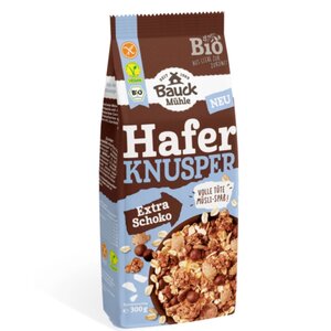 Bauck Mühle Crunchy Havermuesli Extra Chocolade - Glutenvrij Bauck Mühle Crunchy Havermuesli Extra Chocolade - Glutenvrij