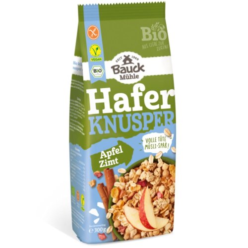 Bauckhof Crunchy Havermuesli Appel en Kaneel - Glutenvrij