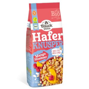 Bauck Mühle Crunchy Havermuesli Mango en Framboos - Glutenvrij Bauck Mühle Crunchy Havermuesli Mango en Framboos - Glutenvrij