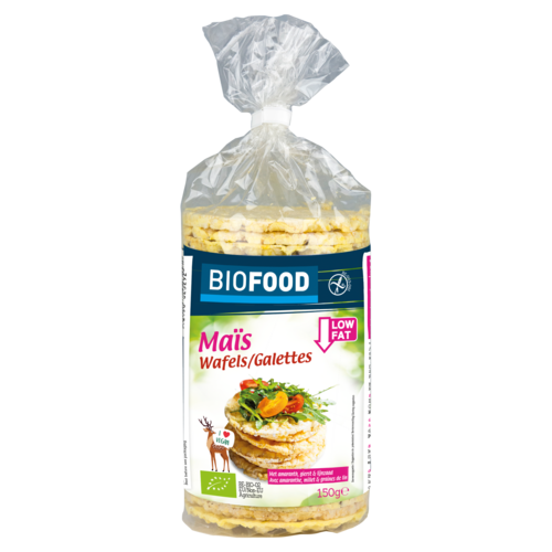 Damhert Maiswafels Met Lijnzaad Biologisch Biofood - Glutenvrij