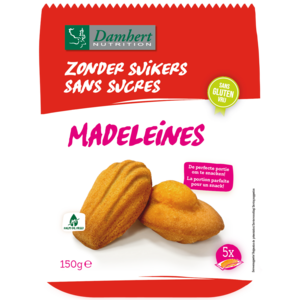 Damhert Madeleines Zonder Suikers - Glutenvrij Damhert Madeleines Zonder Suikers - Glutenvrij