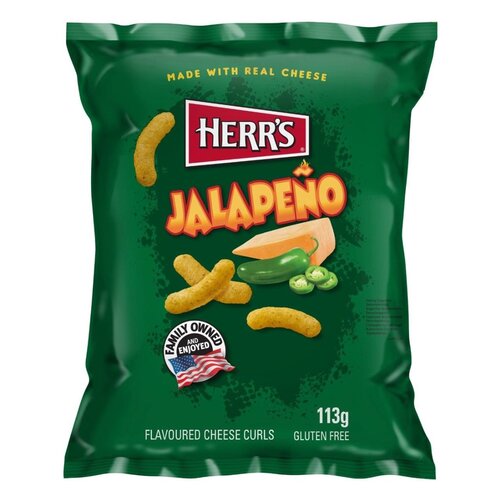 Herr's Jalapeno Cheese Curls - Glutenvrij