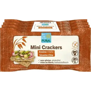 Pural Mini Crackers Sesam & Chia 4-pack - Glutenvrij