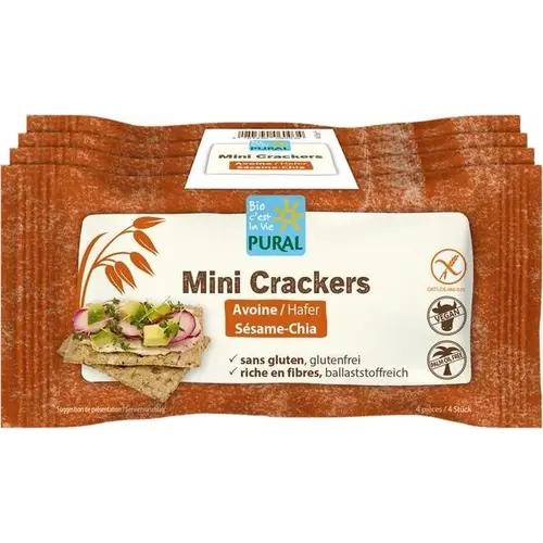 Pural Mini Crackers Sesam & Chia 4-pack - Glutenvrij