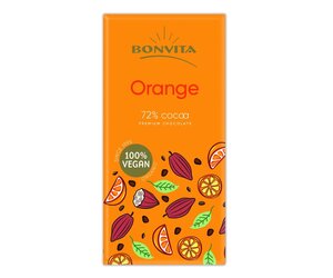 Bonvita 72% Pure Chocolade met Sinaasappel Biologisch - Glutenvrij