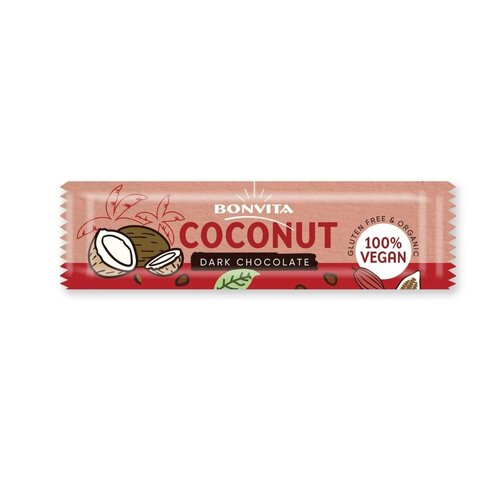 Bonvita Chocoladereep Puur met Kokos Biologisch - Glutenvrij Bonvita Chocoladereep Puur met Kokos Biologisch - Glutenvrij
