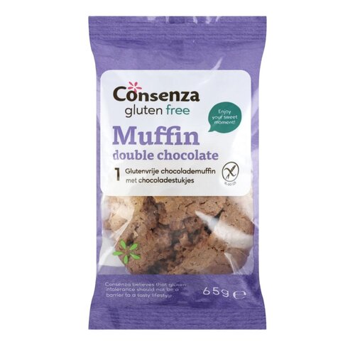 Consenza Doos 12 stuks Chocolademuffin met Chocoladestukjes - Glutenvrij