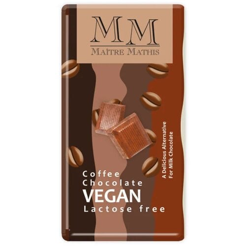 Maitre Mathis Rijstmelk Koffie Chocolade Reep 100g - Glutenvrij