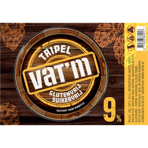 Vat'm Tripel 9% - Glutenvrij