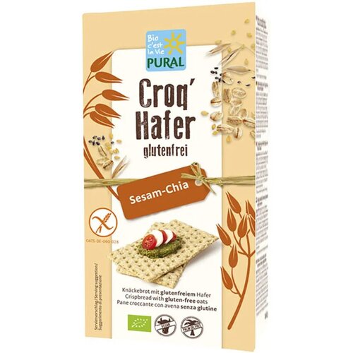 Pural Haver Knäckebröd Sesam & Chia - Glutenvrij Pural Haver Knäckebröd Sesam & Chia - Glutenvrij