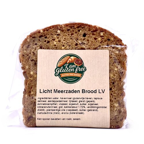 I am Gluten Free Gesneden Licht Meerzaden Brood 600 gram - Gluten & Lactosevrij