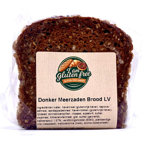 I am Gluten Free Gesneden Donker Meerzaden Brood 600 gram - Gluten & Lactosevrij I am Gluten Free Gesneden Donker Meerzaden Brood 600 gram - Gluten & Lactosevrij