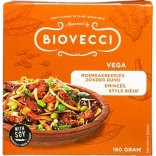 Biovecci Vegetarische Roerbakreepjes (zonder rund) THT 01-06-2026 - Glutenvrij Biovecci Vegetarische Roerbakreepjes (zonder rund) THT 01-06-2026 - Glutenvrij