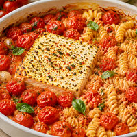Glutenvrije baked feta pasta | Viral TikTok recept