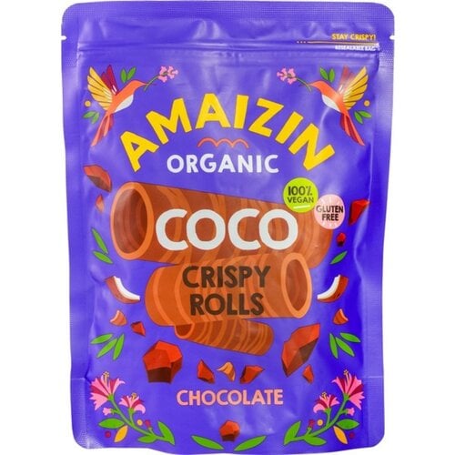 Amaizin Coco Crispy Rolls Chocolade - Glutenvrij Amaizin Coco Crispy Rolls Chocolade - Glutenvrij