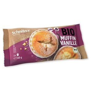 Schnitzer Muffin Vanille Biologisch 2 stuks THT 17-07-2026 - Glutenvrij Schnitzer Muffin Vanille Biologisch 2 stuks THT 17-07-2026 - Glutenvrij
