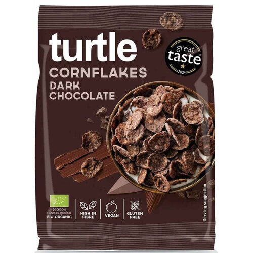 Turtle Chocolade Cornflakes Puur 40 gram THT 10-07-2026 - Glutenvrij Turtle Chocolade Cornflakes Puur 40 gram THT 10-07-2026 - Glutenvrij