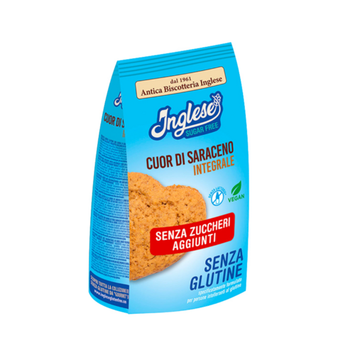 Inglese Gluten Free Volkoren Boekweitkoekjes (zonder suiker) 200 gram THT 31-07-2026 - Glutenvrij Inglese Gluten Free Volkoren Boekweitkoekjes (zonder suiker) 200 gram THT 31-07-2026 - Glutenvrij