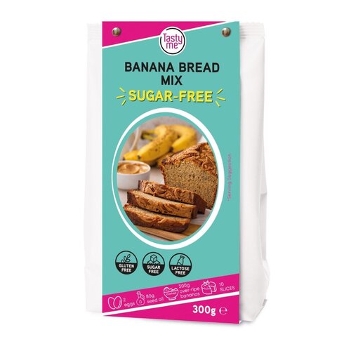 Tasty Me Bananenbroodmix Suikervrij - Glutenvrij Tasty Me Bananenbroodmix Suikervrij - Glutenvrij