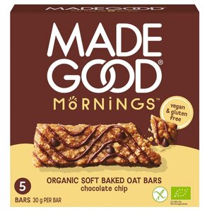 Made Good Mornings Soft Baked Oat Bars Chocolate Chip - Glutenvrij Made Good Mornings Soft Baked Oat Bars Chocolate Chip - Glutenvrij