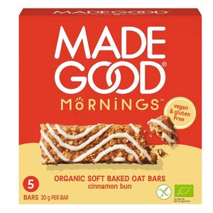 Made Good Morning Soft Baked Oat Bars Cinnamon Bun - Glutenvrij Made Good Morning Soft Baked Oat Bars Cinnamon Bun - Glutenvrij