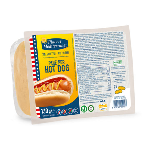 Piaceri Mediterranei Hotdog broodje 2 stuks THT 16-08-2026 - Glutenvrij