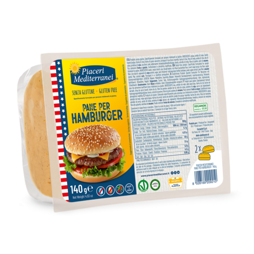 Piaceri Mediterranei Hamburgerbroodjes 2 stuks THT 10-08-2026 - Glutenvrij