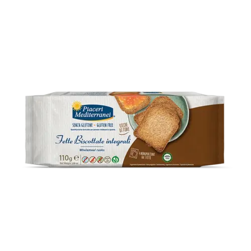 Piaceri Mediterranei Volkoren Beschuit THT 08-08-2026 - Glutenvrij