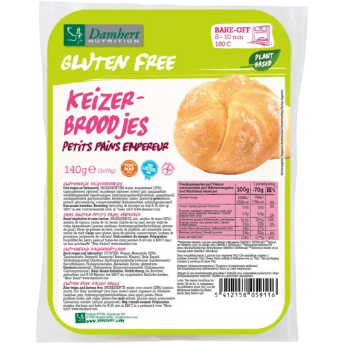 Damhert Keizerbroodjes - Glutenvrij Damhert Keizerbroodjes - Glutenvrij