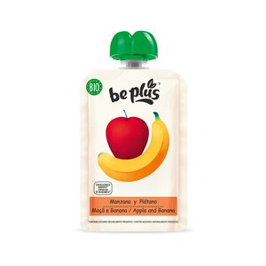 BePlus Knijpfruit Appel & Banaan Biologisch - Glutenvrij