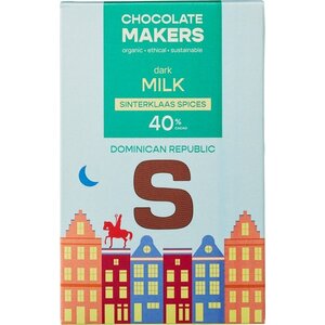 Chocolate Makers Chocoladeletter melk met sinterklaaskruiden - Glutenvrij Chocolate Makers Chocoladeletter melk met sinterklaaskruiden - Glutenvrij