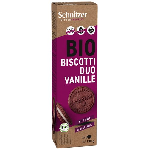Biscotti Duo Vanille Biologisch - Glutenvrij Biscotti Duo Vanille Biologisch - Glutenvrij