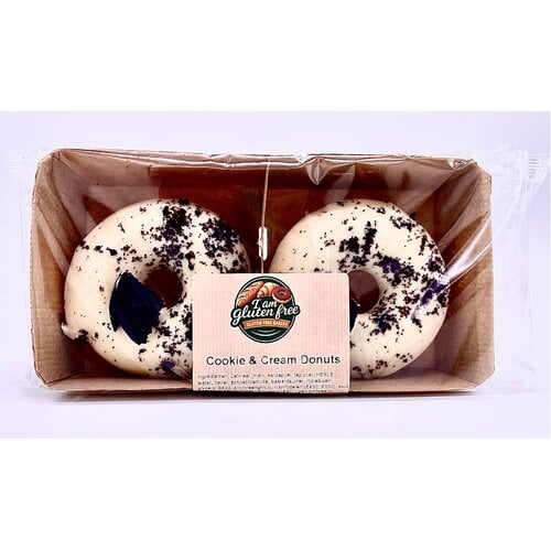 I am Gluten Free Donuts Cookies & Cream 2 stuks - Glutenvrij I am Gluten Free Donuts Cookies & Cream 2 stuks - Glutenvrij