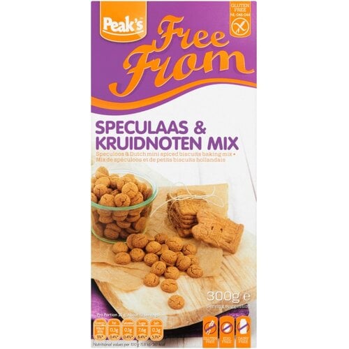 Peak's Free From Speculaas & Kruidnotenmix 300 gram - Glutenvrij Peak's Free From Speculaas & Kruidnotenmix 300 gram - Glutenvrij