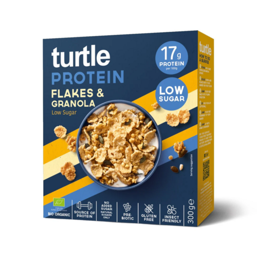 Turtle High Protein Flakes & Granola - Low sugar 300 gram - Glutenvrij