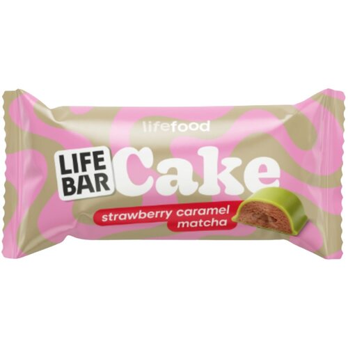 Lifefood Lifebar Cake Strawberry Caramel Matcha - Glutenvrij Lifefood Lifebar Cake Strawberry Caramel Matcha - Glutenvrij