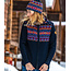 Kama Kama ® Damen Strickjacke Hood Merino, Navy