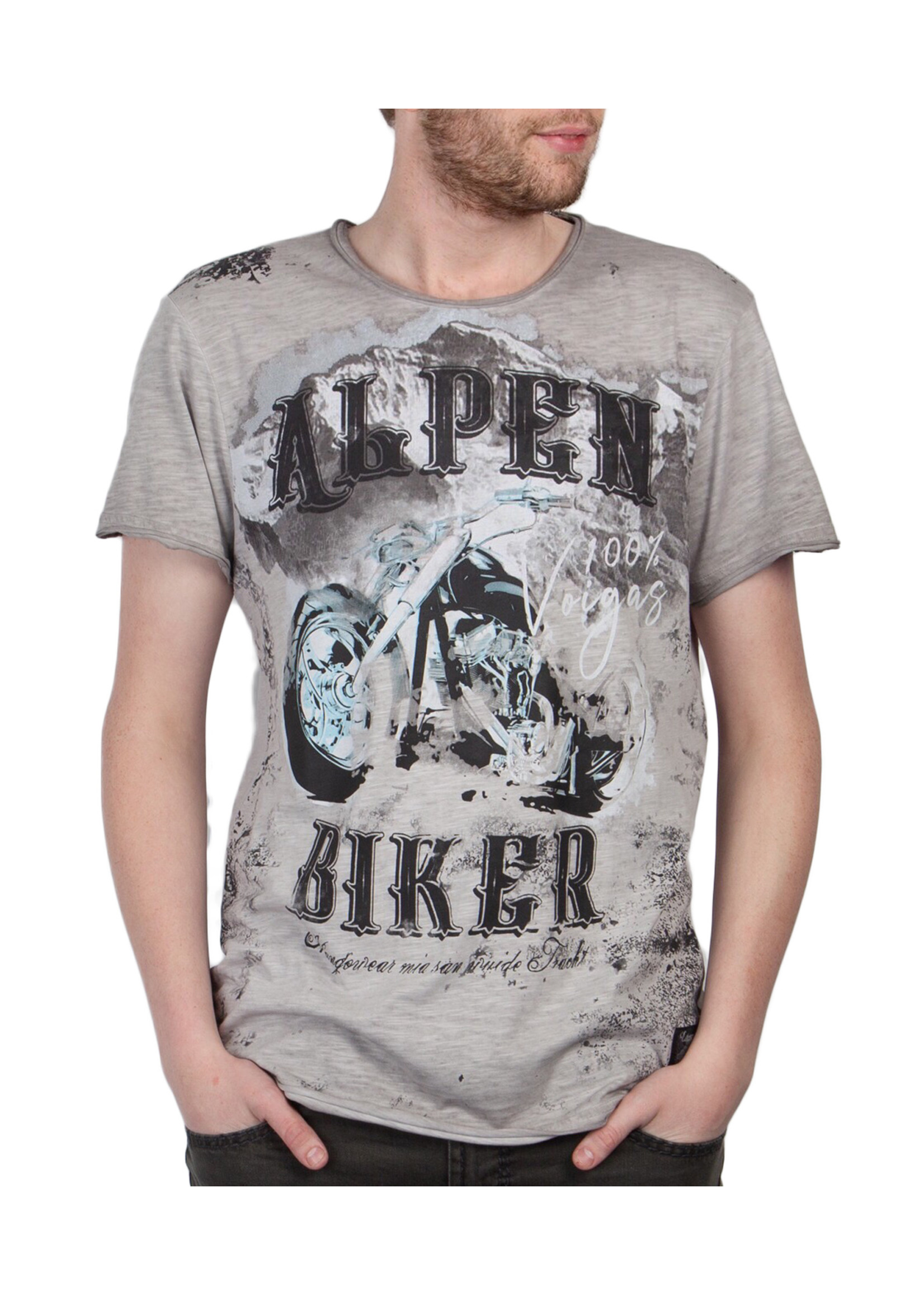 Hangowear HangOwear ® T-Shirt Alpen Biker, Hellgrau