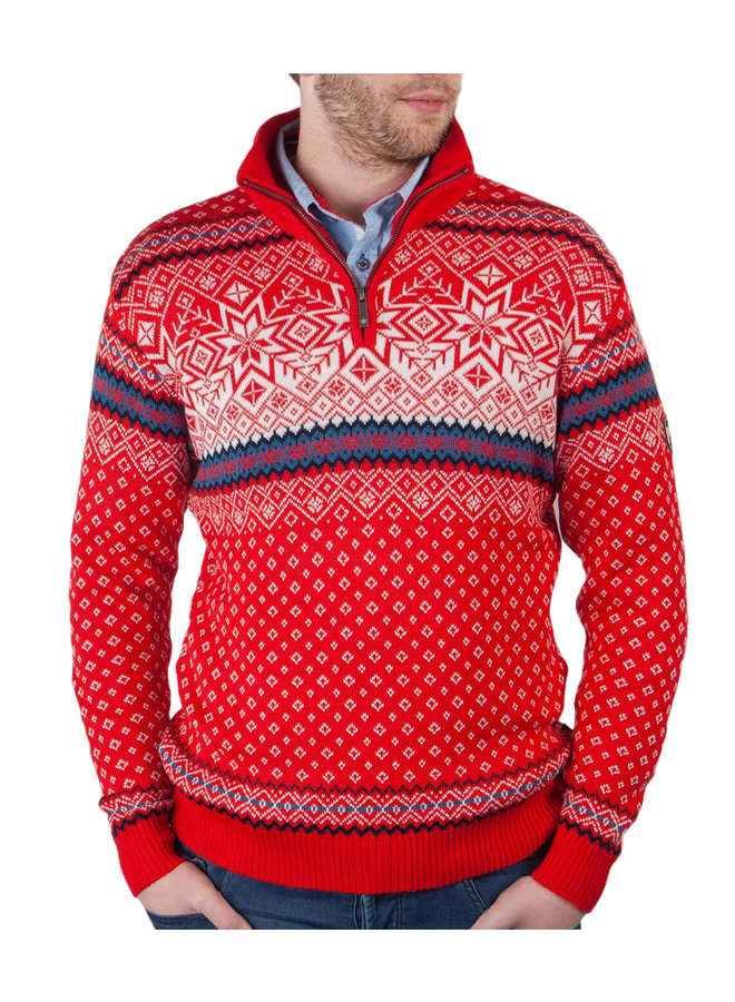 Kama ® Heren pullover Merino Nordic, rood