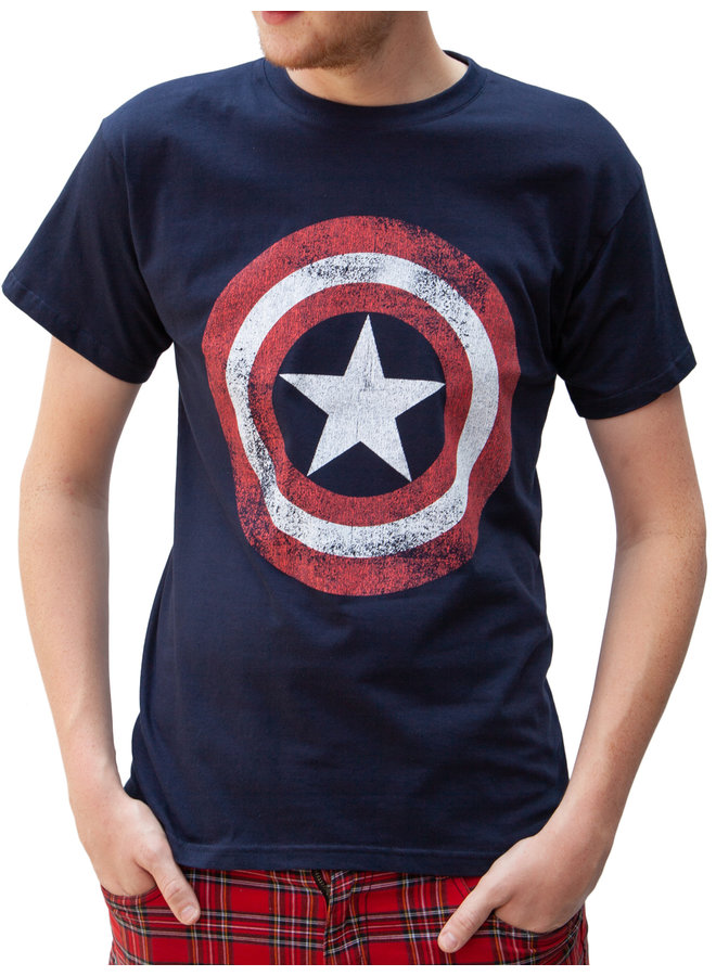 T-shirt Rockstarz Captain America "Shield Logo" Marine